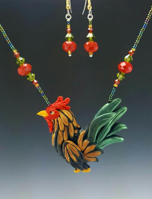 Rooster Pendant Necklace