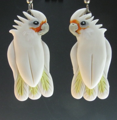 Bare Eye Cockatoo Earrings