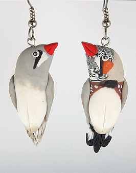 Zebra Finch Earrings