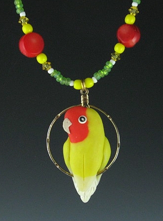 Lutino Lovebird Necklace