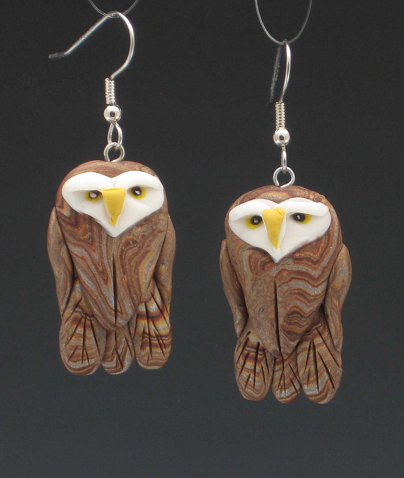 Brown Owl Earrings