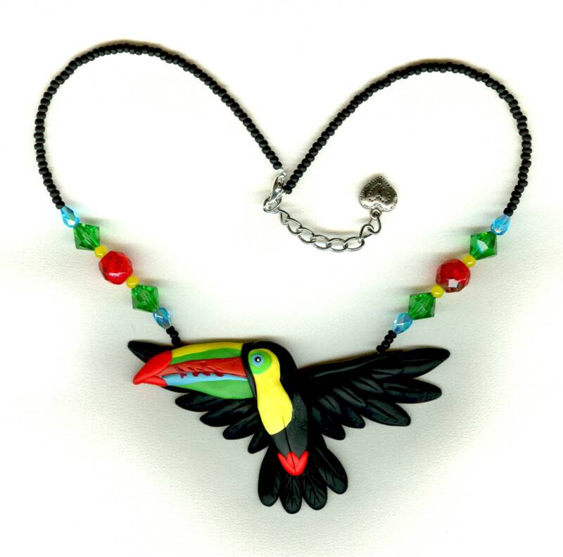 Keel Bill Toucan Open Wing Necklace