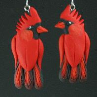 Cardinal Earrings