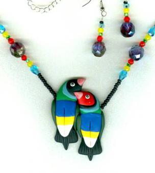 Gouldian Finch Necklace