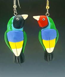 Gouldian Finch Earrings