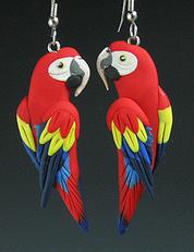 Scarlet Macaw Earrings