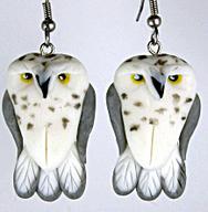 Snow Owl Earrings
