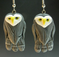 Grey Owl Earrings