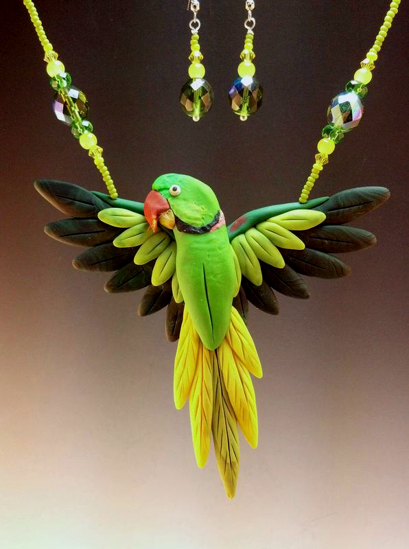 open Indian wing bird beads fetish