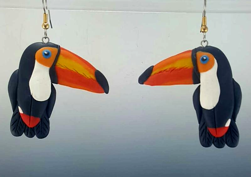 Toco Toucan Bird Earrings